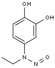 1,2-Benzenediol, 4-(ethylnitrosoamino)- Struktur