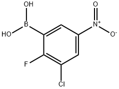 3-Chloro-2-fluoro-5-nitrophenylboronic acid Struktur