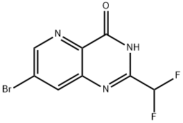 7-溴-2-(二氟甲基)嘧啶[3,2-D]嘧啶-4(3H)-酮 結(jié)構(gòu)式