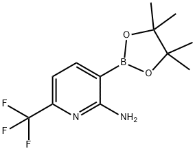 2-Pyridinamine, 3-(4,4,5,5-tetramethyl-1,3,2-dioxaborolan-2-yl)-6-(trifluoromethyl)- Struktur