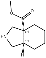 3aH-Isoindole-3a-carboxylic acid, octahydro-, methyl ester, (3aR,7aR)-rel- Struktur