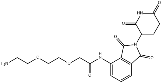 Acetamide, 2-[2-(2-aminoethoxy)ethoxy]-N-[2-(2,6-dioxo-3-piperidinyl)-2,3-dihydro-1,3-dioxo-1H-isoindol-4-yl]- Structure