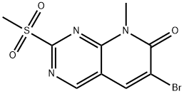 Pyrido[2,3-d]pyrimidin-7(8H)-one, 6-bromo-8-methyl-2-(methylsulfonyl)- Struktur