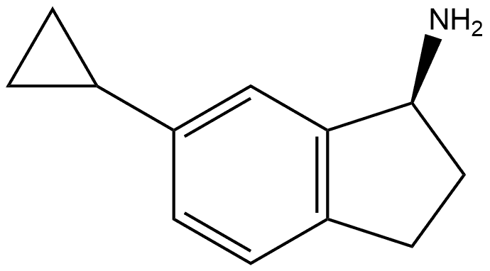 (S)-6-cyclopropyl-2,3-dihydro-1H-inden-1-amine Struktur