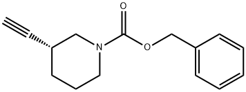 Phenylmethyl (3R)-3-ethynyl-1-piperidinecarboxylate Struktur