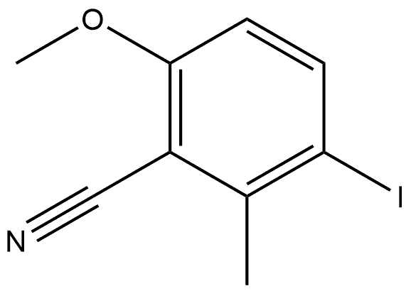 3-iodo-6-methoxy-2-methylbenzonitrile Struktur