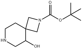 2,7-Diazaspiro[3.5]nonane-2-carboxylic acid, 5-hydroxy-, 1,1-dimethylethyl ester Struktur