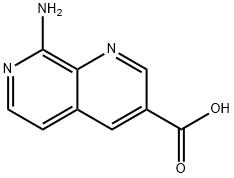 1,7-Naphthyridine-3-carboxylic acid, 8-amino- Struktur