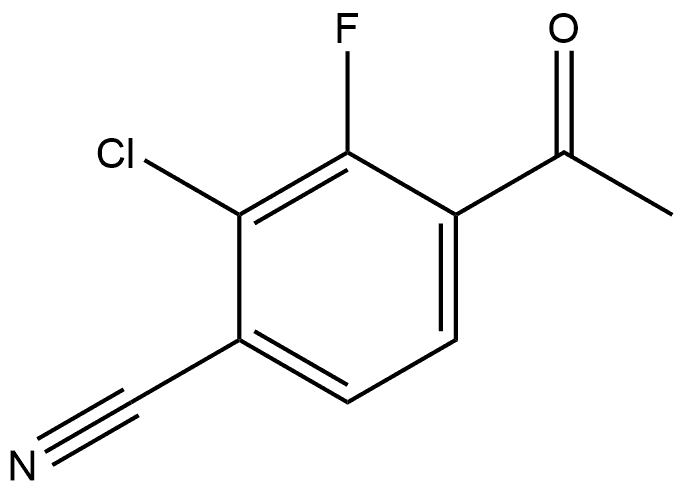 4-Acetyl-2-chloro-3-fluorobenzonitrile Struktur