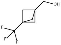 Bicyclo[1.1.1]pentane-1-methanol, 3-(trifluoromethyl)- Struktur