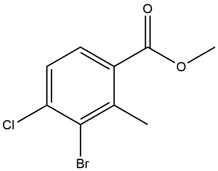 Methyl 3-bromo-4-chloro-2-methylbenzoate Struktur