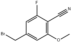 Benzonitrile, 4-(bromomethyl)-2-fluoro-6-methoxy- Struktur