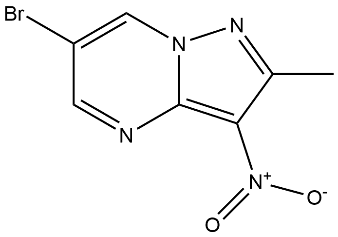 6-bromo-2-methyl-3-nitropyrazolo[1,5-a]pyrimidine Struktur