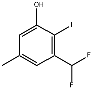 Phenol, 3-(difluoromethyl)-2-iodo-5-methyl- Struktur