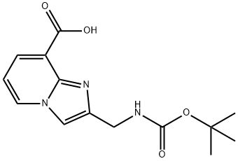 2-[[[(1,1-Dimethylethoxy)carbonyl]amino]methyl]imidazo[1,2-a]pyridine-8-carboxylic acid Struktur