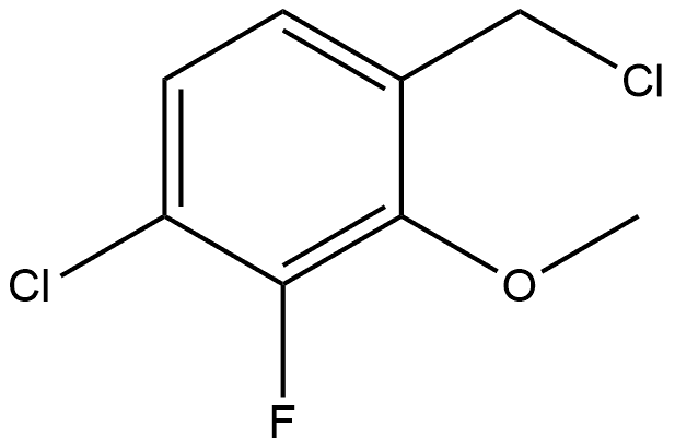 1-Chloro-4-(chloromethyl)-2-fluoro-3-methoxybenzene Struktur