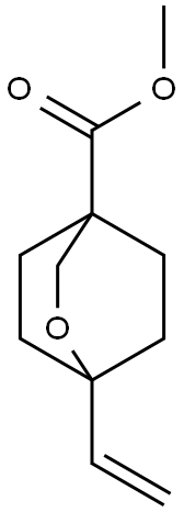 methyl 1-vinyl-2-oxabicyclo[2.2.2]octane-4-carboxylate Struktur