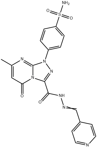 1,2,4-Triazolo[4,3-a]pyrimidine-3-carboxylic acid, 1-[4-(aminosulfonyl)phenyl]-1,5-dihydro-7-methyl-5-oxo-, 2-(4-pyridinylmethylene)hydrazide|化合物 HCAIX-IN-2