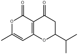 2H,5H-Pyrano[4,3-b]pyran-4,5(3H)-dione, 7-methyl-2-(1-methylethyl)- Struktur