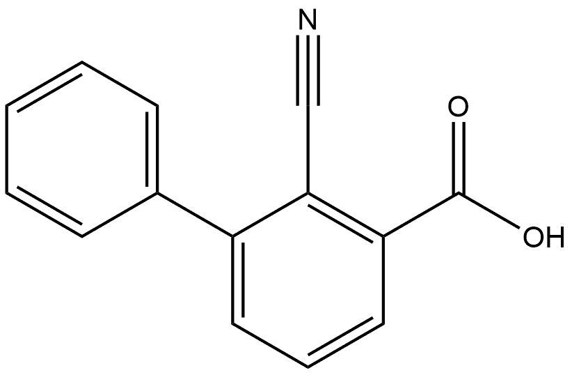 2-Cyano[1,1′-biphenyl]-3-carboxylic acid Struktur