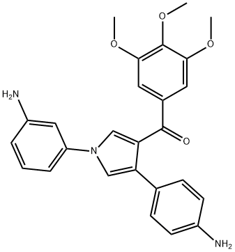 Methanone, [1-(3-aminophenyl)-4-(4-aminophenyl)-1H-pyrrol-3-yl](3,4,5-trimethoxyphenyl)- Struktur