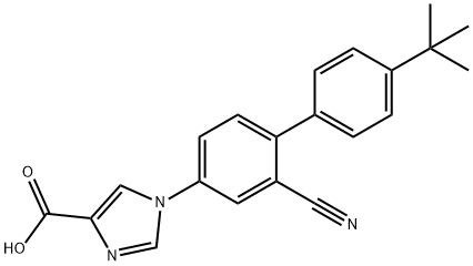 1H-Imidazole-4-carboxylic acid, 1-[2-cyano-4'-(1,1-dimethylethyl)[1,1'-biphenyl]-4-yl]- Struktur