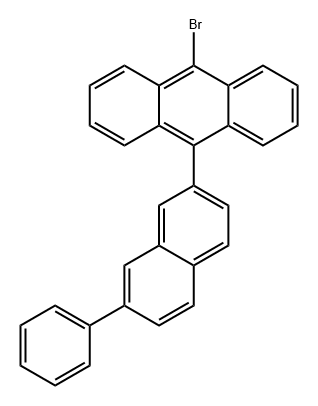 Anthracene, 9-bromo-10-(7-phenyl-2-naphthalenyl)- Struktur