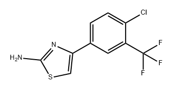 2-Thiazolamine, 4-[4-chloro-3-(trifluoromethyl)phenyl]- Struktur