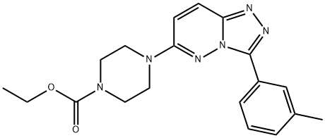 1-Piperazinecarboxylic acid, 4-[3-(3-methylphenyl)-1,2,4-triazolo[4,3-b]pyridazin-6-yl]-, ethyl ester Struktur