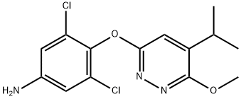 Benzenamine, 3,5-dichloro-4-[[6-methoxy-5-(1-methylethyl)-3-pyridazinyl]oxy]- Struktur