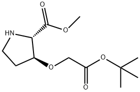 (3S)-3-[2-(1,1-Dimethylethoxy)-2-oxoethoxy]-L-proline methyl ester Struktur