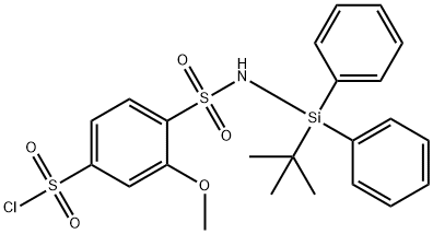 Benzenesulfonyl chloride, 4-[[[(1,1-dimethylethyl)diphenylsilyl]amino]sulfonyl]-3-methoxy- Struktur