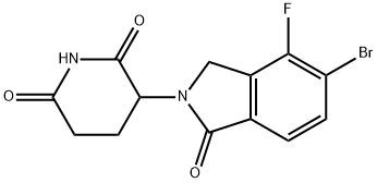 2,6-Piperidinedione, 3-(5-bromo-4-fluoro-1,3-dihydro-1-oxo-2H-isoindol-2-yl)- Struktur