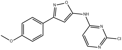 4-Pyrimidinamine, 2-chloro-N-[3-(4-methoxyphenyl)-5-isoxazolyl]- Struktur