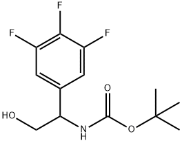 Carbamic acid, N-[2-hydroxy-1-(3,4,5-trifluorophenyl)ethyl]-, 1,1-dimethylethyl ester Struktur