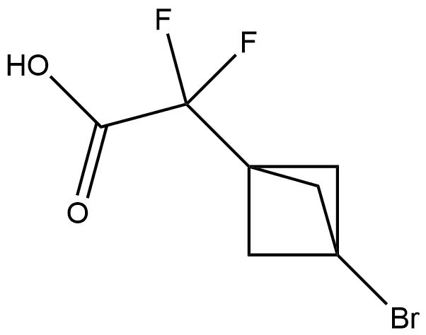 Bicyclo[1.1.1]pentane-1-acetic acid, 3-bromo-α,α-difluoro- Struktur