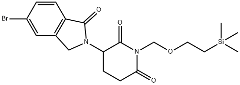 2,6-Piperidinedione, 3-(5-bromo-1,3-dihydro-1-oxo-2H-isoindol-2-yl)-1-[[2-(trimethylsilyl)ethoxy]methyl]- Struktur