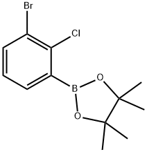 1,3,2-Dioxaborolane, 2-(3-bromo-2-chlorophenyl)-4,4,5,5-tetramethyl- Struktur