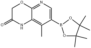 8-Methyl-7-(4,4,5,5-tetramethyl-[1,3,2]dioxaborolan-2-yl)-1H-pyrido[2,3-b][1,4]oxazin-2-one Struktur