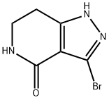 4H-Pyrazolo[4,3-c]pyridin-4-one, 3-bromo-1,5,6,7-tetrahydro- Struktur