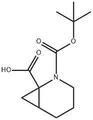 2-Azabicyclo[4.1.0]heptane-1,2-dicarboxylic acid, 2-(1,1-dimethylethyl) ester Struktur