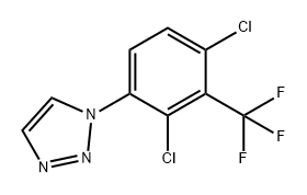 1H-1,2,3-Triazole, 1-[2,4-dichloro-3-(trifluoromethyl)phenyl]- Struktur