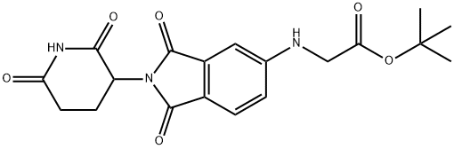 Glycine, N-[2-(2,6-dioxo-3-piperidinyl)-2,3-dihydro-1,3-dioxo-1H-isoindol-5-yl]-, 1,1-dimethylethyl ester Struktur