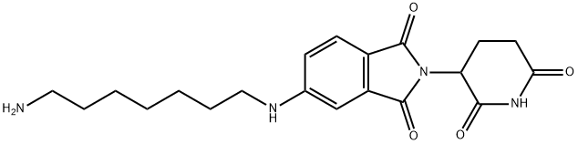 5-[(7-aminobutyl)amino]-2-(2,6-dioxo-3-piperidinyl)-1H-Isoindole-1,3(2H)-dione, Struktur