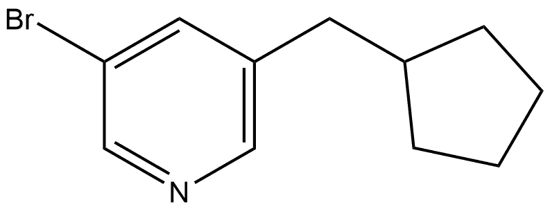 3-bromo-5-(cyclopentylmethyl)pyridine Struktur