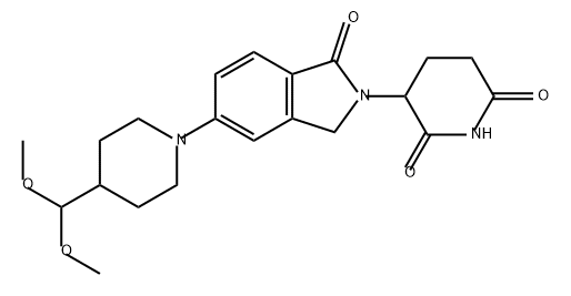 2,6-Piperidinedione, 3-[5-[4-(dimethoxymethyl)-1-piperidinyl]-1,3-dihydro-1-oxo-2H-isoindol-2-yl]- Struktur