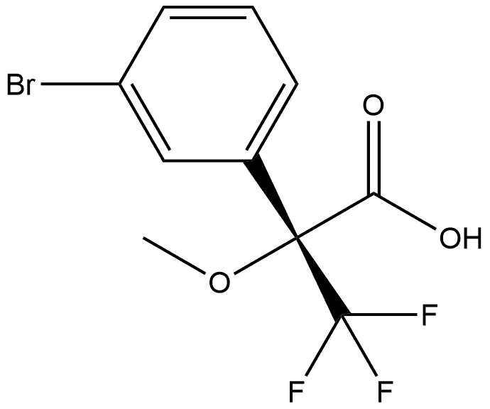 (2R)-2-(3-bromophenyl)-3,3,3-trifluoro-2-methoxy-propanoic acid Struktur