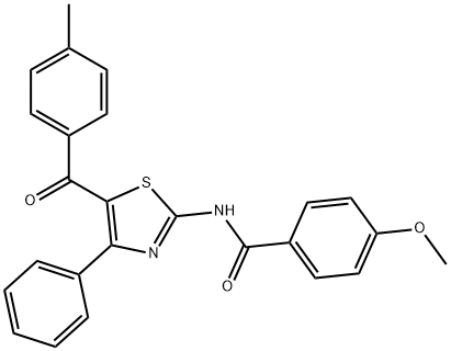 Benzamide, 4-methoxy-N-[5-(4-methylbenzoyl)-4-phenyl-2-thiazolyl]- Struktur