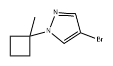 1H-Pyrazole, 4-bromo-1-(1-methylcyclobutyl)- Struktur