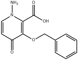 2-Pyridinecarboxylic acid, 1-amino-1,4-dihydro-4-oxo-3-(phenylmethoxy)- Struktur